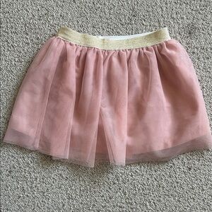 Carter's Pink Tulle Skirt with Gold Waistband